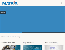 Tablet Screenshot of matrixcooling.com